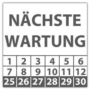 Prüfplakette Nächste Wartung - Wartungsaufkleber