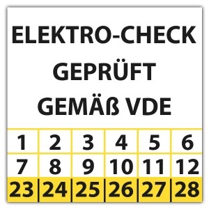 Prüfplakette  Elektro-Check VDE - Prüfplaketten VDE / Elektro