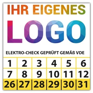 Prüfplakette  Elektro-Check VDE - Prüfplaketten e Check logo