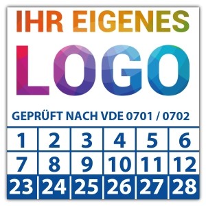 Prüfplakette Geprüft nach VDE 0701 / 0702 - Prüfplaketten VDE / Elektro logo