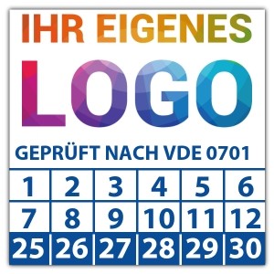 Prüfplakette Geprüft nach VDE 0701 - Prüfplaketten VDE / Elektro logo