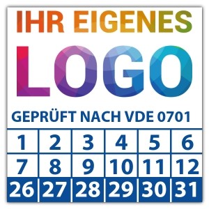 Prüfplakette Geprüft nach VDE 0701 - Prüfplaketten e Check logo