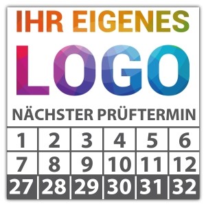 Prüfplakette Geprüft nächster Prüftermin - Notbeleuchtung Prüfplaketten logo