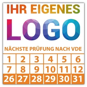 Prüfplakette Nächste Prüfung nach VDE - Prüfplaketten e Check logo