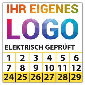 Prüfplakette  Elektrisch geprüft - Prüfplaketten VDE / Elektro logo