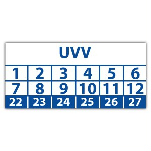 Prüfplakette "UVV"