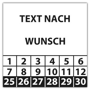 Prüfplakette mit Wunschtext - Prüfplaketten Nächster Prüftermin - Geprüft