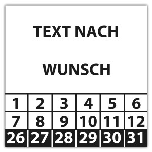 Prüfplakette mit Wunschtext - Individuelle Prüfplaketten