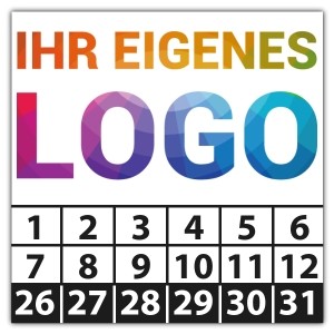 Prüfplakette mit Logo - Prüfsiegel