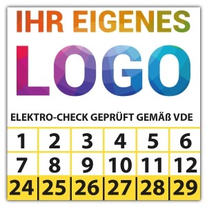 Prüfplakette Dokumentenfolie Elektro-Check VDE - Prüfplaketten VDE / Elektro logo