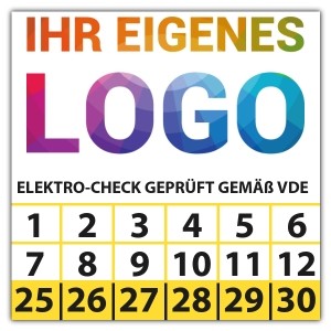 Prüfplakette Dokumentenfolie Elektro-Check VDE - Prüfplaketten VDE / Elektro logo