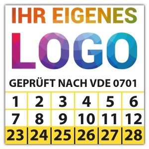 Prüfplakette Dokumentenfolie Geprüft nach VDE 0701 - Prüfplaketten VDE / Elektro logo