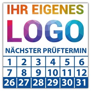 Prüfplakette Dokumentenfolie Geprüft nächster Prüftermin - Prüfplaketten Dokumentenfolie logo