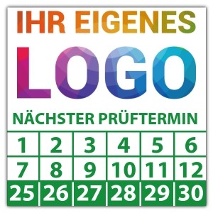 Prüfplakette Dokumentenfolie Nächster Prüftermin - Prüfplaketten Neutral logo