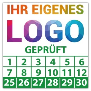 Prüfplakette Dokumentenfolie Geprüft - Prüfplaketten Nächster Prüftermin - Geprüft logo