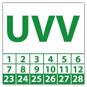 Prüfplakette Dokumentenfolie UVV - Prüfplaketten UVV