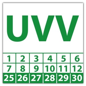 Prüfplakette Dokumentenfolie UVV - Prüfplaketten UVV