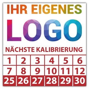 Prüfplakette Dokumentenfolie Nächste Kalibrierung - Kalibrierungsaufkleber logo