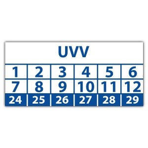 Prüfplakette Dokumentenfolie "UVV"