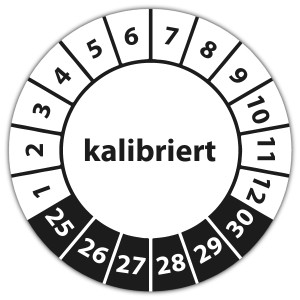 Prüfplakette kalibriert - Prüfplaketten Medizin