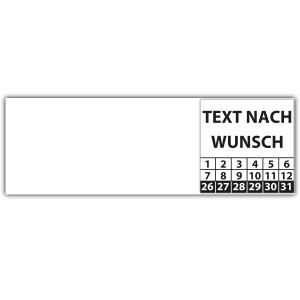 Kabelprüfplakette mit Wunschtext