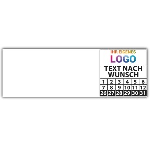 Kabelprüfplakette mit Logo und Wunschtext