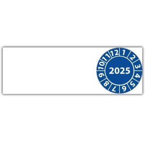 Kabelprüfplakette mit Jahr