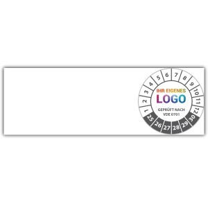 Kabelprüfplakette "Geprüft nach VDE 0701" logo