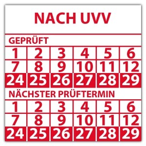Prüfplakette doppeltes datum Nach UVV - Prüfplaketten doppeltes Datum