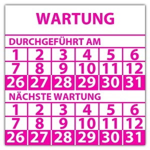 Prüfplakette doppeltes datum Wartung - Prüfplaketten doppeltes Datum