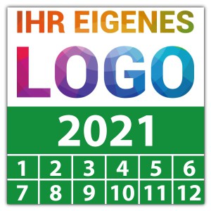 Prüfplakette mit Jahr - Jahr aufkleber 2021 logo