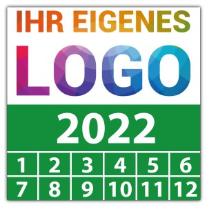 Prüfplakette mit Jahr - Jahr aufkleber logo