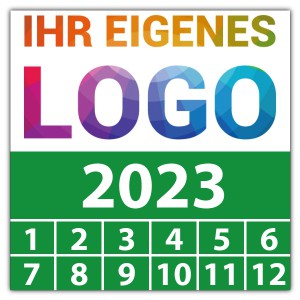 Prüfplakette mit Jahr - Jahr aufkleber 2023 logo