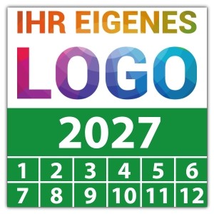 Prüfplakette mit Jahr - Jahr aufkleber 2027 logo
