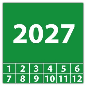 Prüfplakette mit Jahr - Jahr aufkleber 2027