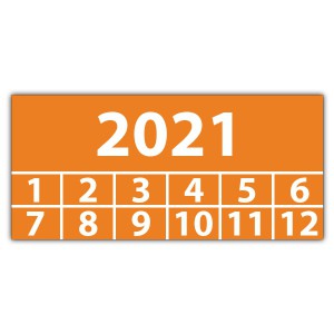 Prüfplakette mit Jahr - Jahr aufkleber 2021