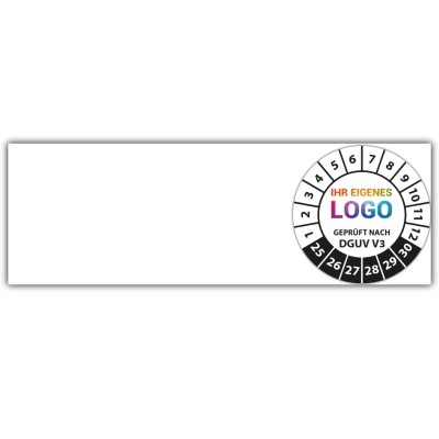 Kabelprüfplakette Geprüft nach DGUV Vorschrift 3 - Kabelprüfplaketten logo