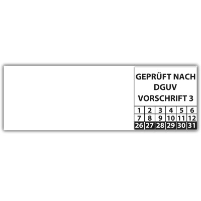 Kabelprüfplakette Geprüft nach DGUV Vorschift 3 - Kabelprüfplaketten