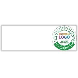Kabelprüfplakette "Geprüft Nächster Prüftermin" logo
