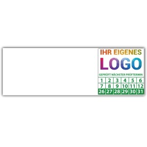 Kabelprüfplakette "Geprüft nächster Prüftermin" logo