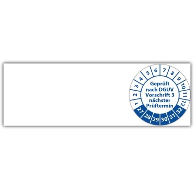 Kabelprüfplakette Geprüft nach DGUV Vorschrift 3 nächster Prüftermin - BGV A3
