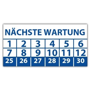 Prüfplakette Nächste Wartung - Wartungsaufkleber