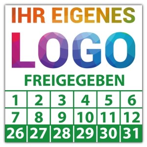 Prüfplakette Freigegeben - Prüfplaketten Quadrat logo
