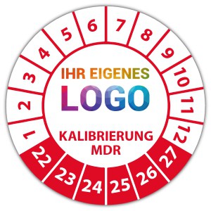 Prüfplakette Nächste Kalibrierung gemäß MDR - Prüfplaketten auf Rolle logo