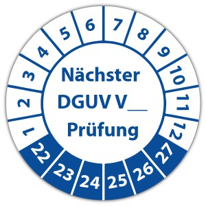 Prüfplakette Nächster DGUV Prüfung (eigene eingabe) - Prüfplaketten DGUV