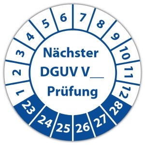 Prüfplakette Nächster DGUV Prüfung (eigene eingabe)