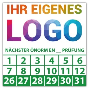 Prüfplakette Nächster ÖNORM EN Prüfung (eigene eingabe) logo