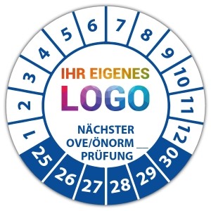 Prüfplakette Nächster OVE/ÖNORM Prüfung (eigene eingabe) logo