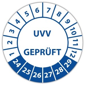 Prüfplakette "Prüfplakette "UVV Geprüft""
