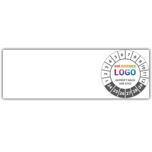 Kabelprüfplakette "Geprüft nach VDE 0702" logo